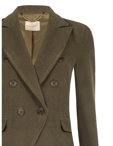 Veste blazer cintrée en velours côtelé fin Rinascimento