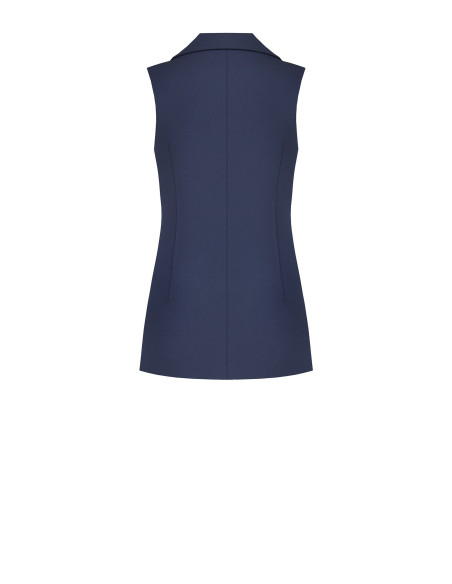 Gilet long et cintré en tissu technique Rinascimento