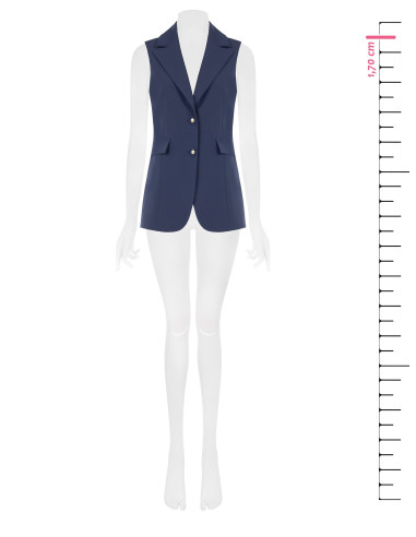 Gilet long et cintré en tissu technique Rinascimento