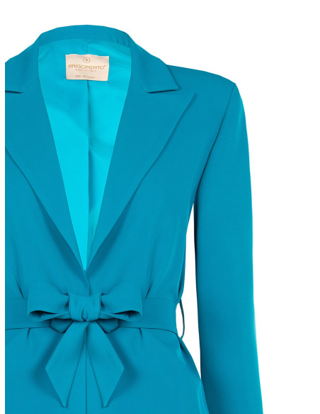 Open blazer van cadistof met bijpassende riem Rinascimento