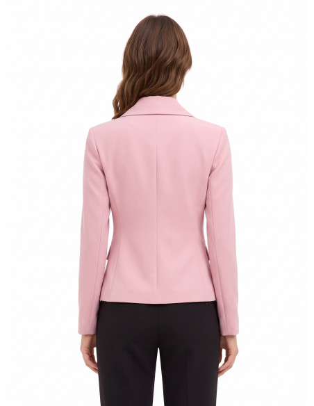 Veste blazer courte cintrée en tissu technique avec boutons logo Rinascimento