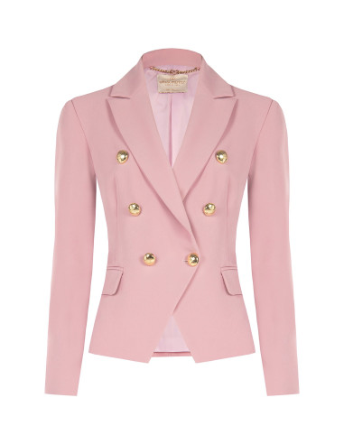 Veste blazer courte cintrée en tissu technique avec boutons logo Rinascimento