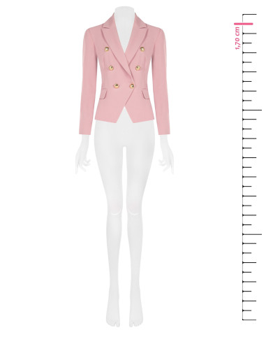 Veste blazer courte cintrée en tissu technique avec boutons logo Rinascimento