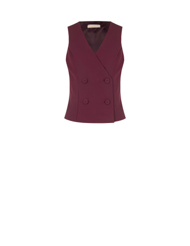 Gilet cintré en tissu cady avec boutons assortis Rinascimento