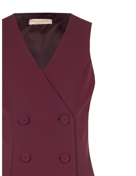 Gilet cintré en tissu cady avec boutons assortis Rinascimento