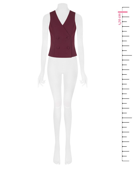 Gilet cintré en tissu cady avec boutons assortis Rinascimento