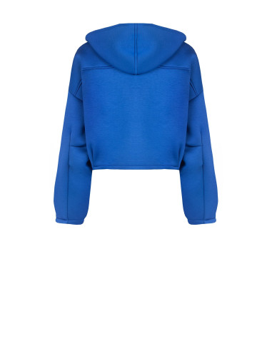 Blouson court oversize en néoprène avec capuche et petites poches Rinascimento