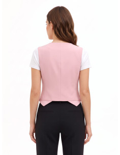 Gilet à trois boutons en tissu technique Rinascimento 2