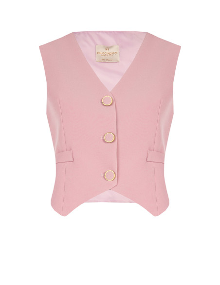 Gilet à trois boutons en tissu technique Rinascimento
