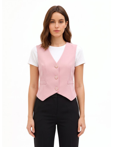 Gilet à trois boutons en tissu technique Rinascimento
