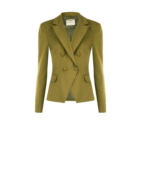 Veste blazer courte cintrée en tissu technique Rinascimento