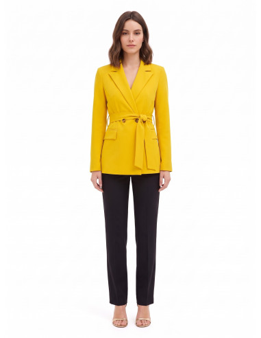 Veste blazer en polyviscose avec ceinture assortie Rinascimento
