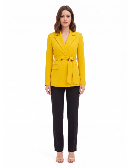 Veste blazer en polyviscose avec ceinture assortie Rinascimento