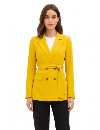 Veste blazer en polyviscose avec ceinture assortie Rinascimento