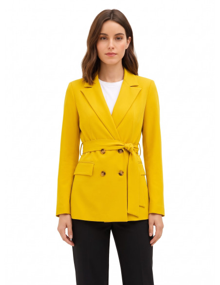 Veste blazer en polyviscose avec ceinture assortie Rinascimento