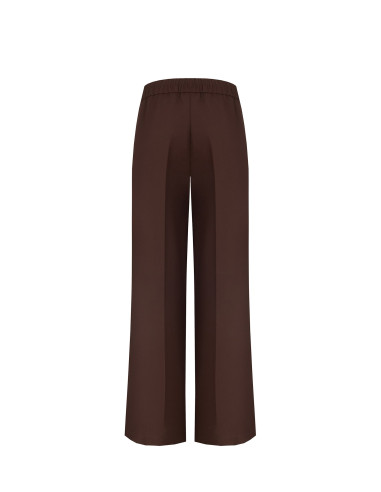 Pantalon palazzo en tissu cady avec élastique au dos Rinascimento