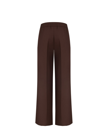 Pantalon palazzo en tissu cady avec élastique au dos Rinascimento