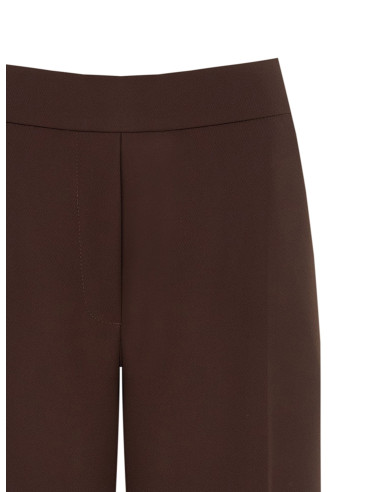 Pantalon palazzo en tissu cady avec élastique au dos Rinascimento