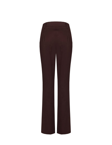 Pantalon droit en coton mélangé avec bouton dissimulé Rinascimento
