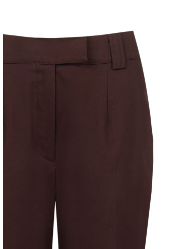 Pantalon droit en coton mélangé avec bouton dissimulé Rinascimento