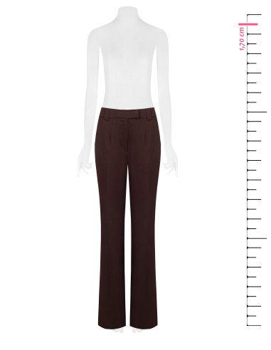 Pantalon droit en coton mélangé avec bouton dissimulé Rinascimento