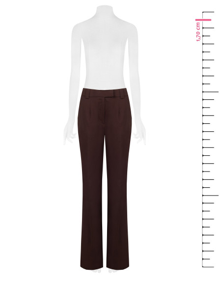 Pantalon droit en coton mélangé avec bouton dissimulé Rinascimento