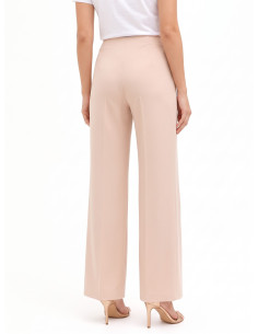 Pantalon palazzo en tissu cady avec panneau effet portefeuille Rinascimento 2