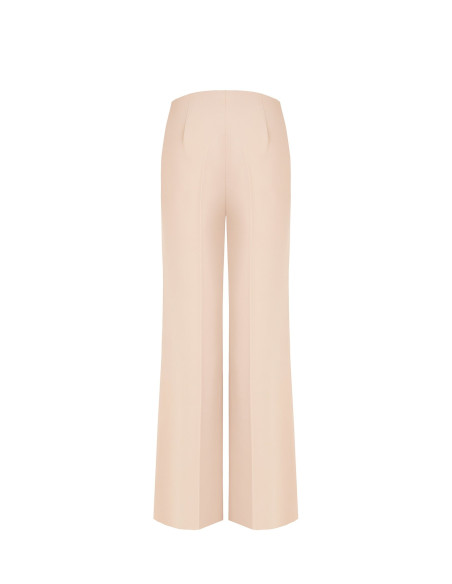Pantalon palazzo en tissu cady avec panneau effet portefeuille Rinascimento