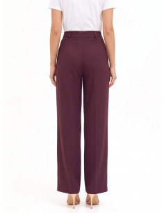 Pantalon palazzo en mélange de viscose avec pli Rinascimento 2