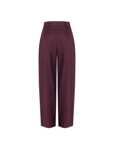 Pantalon palazzo en mélange de viscose avec pli Rinascimento