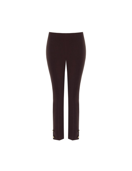 Pantalon cigarette en tissu technique avec boutons aux chevilles Rinascimento