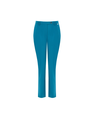 Pantalon cigarette raccourci en polyviscose avec élastique au dos Rinascimento