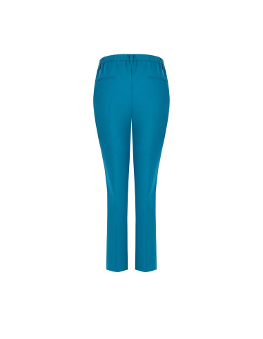 Cropped sigarettenbroek van polyester-viscose met elastiek aan de achterkant Rinascimento