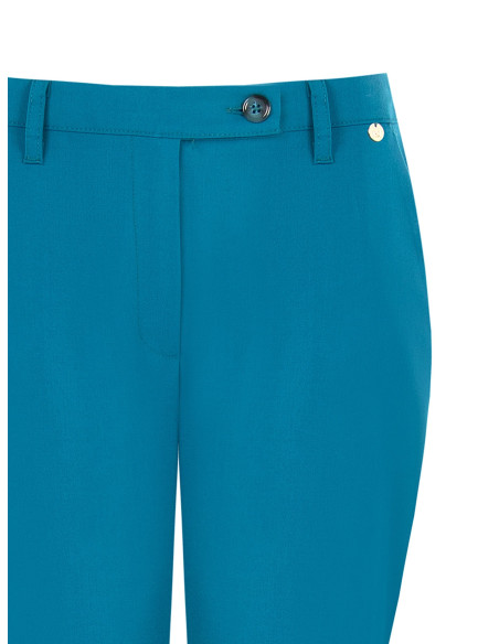 Pantalon cigarette raccourci en polyviscose avec élastique au dos Rinascimento