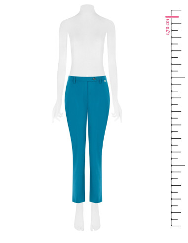 Pantalon cigarette raccourci en polyviscose avec élastique au dos Rinascimento
