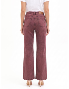 Jean wide leg extensible à effet délavé Rinascimento 2