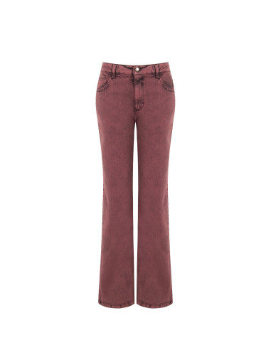 Jean wide leg extensible à effet délavé Rinascimento