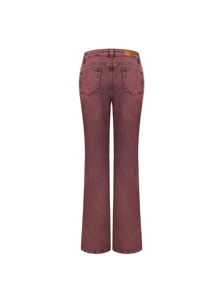 Jean wide leg extensible à effet délavé Rinascimento