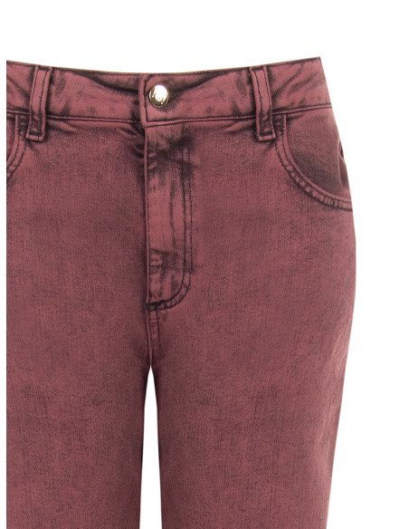 Jean wide leg extensible à effet délavé Rinascimento