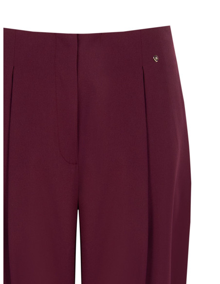 Pantalon large ballon en polyviscose avec plis Rinascimento