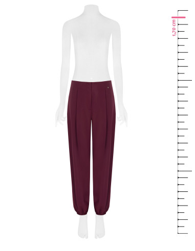 Pantalon large ballon en polyviscose avec plis Rinascimento