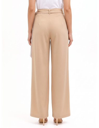 Pantalon palazzo en polyviscose avec ceinture à nouer intégrée Rinascimento