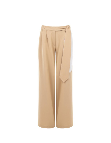 Pantalon palazzo en polyviscose avec ceinture à nouer intégrée Rinascimento