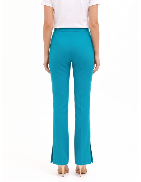 Pantalon évasé avec fentes en maille Milano Rinascimento