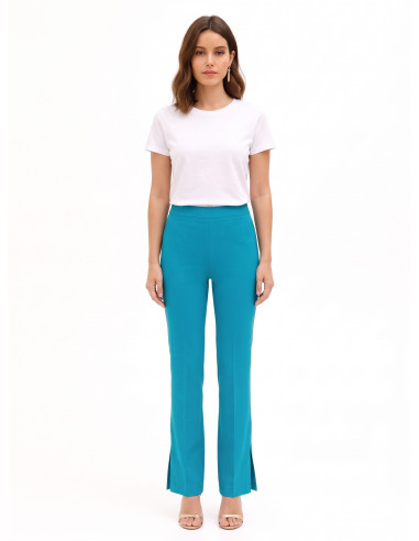 Pantalon évasé avec fentes en maille Milano Rinascimento
