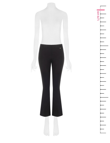 Pantalon flare court en viscose mélangée avec taille élastiquée Rinascimento