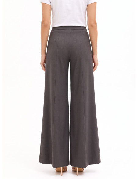 Pantalon palazzo extra-large en polyviscose Rinascimento