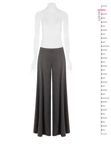 Pantalon palazzo extra-large en polyviscose Rinascimento