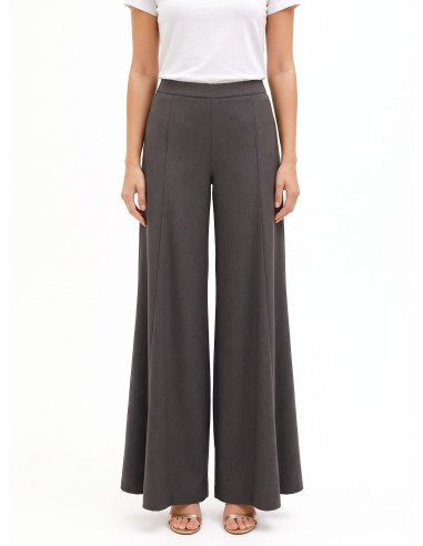 Pantalon palazzo extra-large en polyviscose Rinascimento