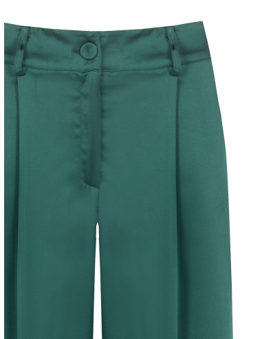 Palazzo-trousers van satijn met zakken en plooien Rinascimento